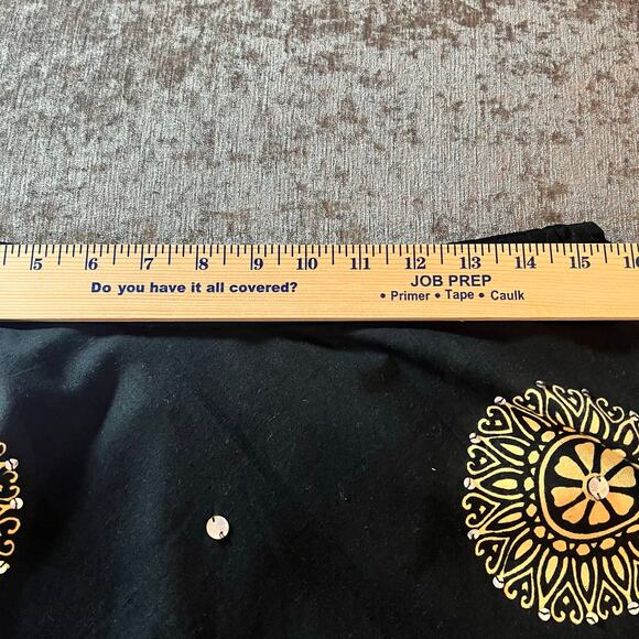 Barfani skirt women’s one size black tan boho festival flowy 100%cotton VTG Y2K - Picture 7 of 8